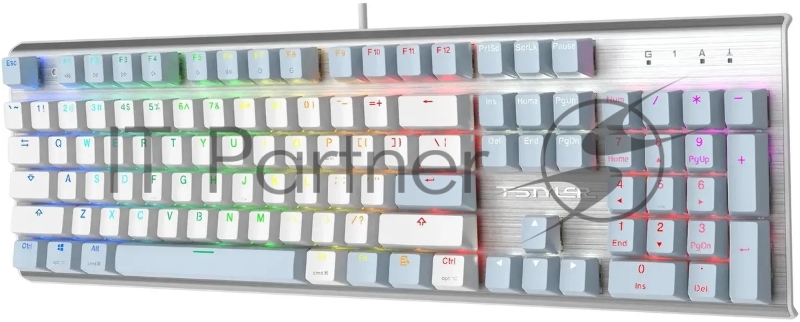 Клавиатура A4Tech Fstyler FS100 Neon механическая синий/белый USB for gamer LED (FS100)