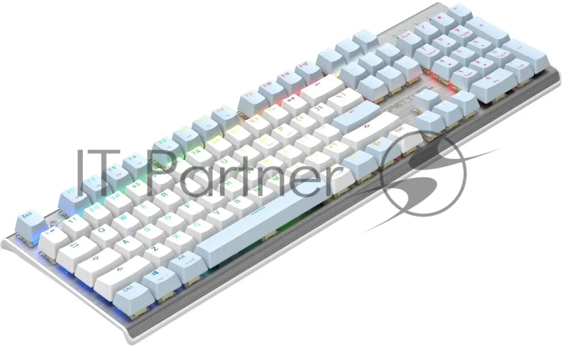 Клавиатура A4Tech Fstyler FS100 Neon механическая синий/белый USB for gamer LED (FS100)