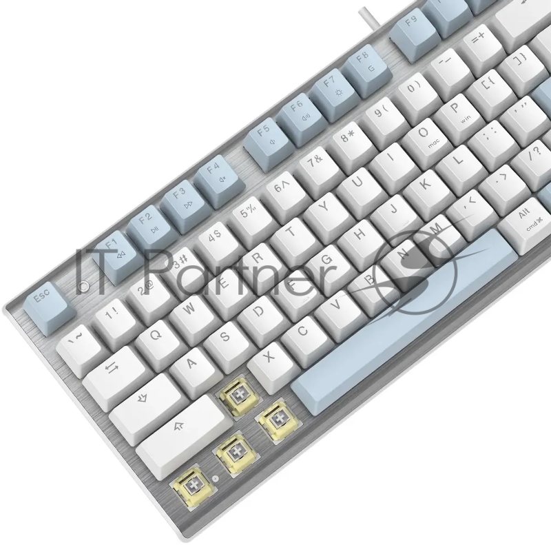 Клавиатура A4Tech Fstyler FS100 Neon механическая синий/белый USB for gamer LED (FS100)