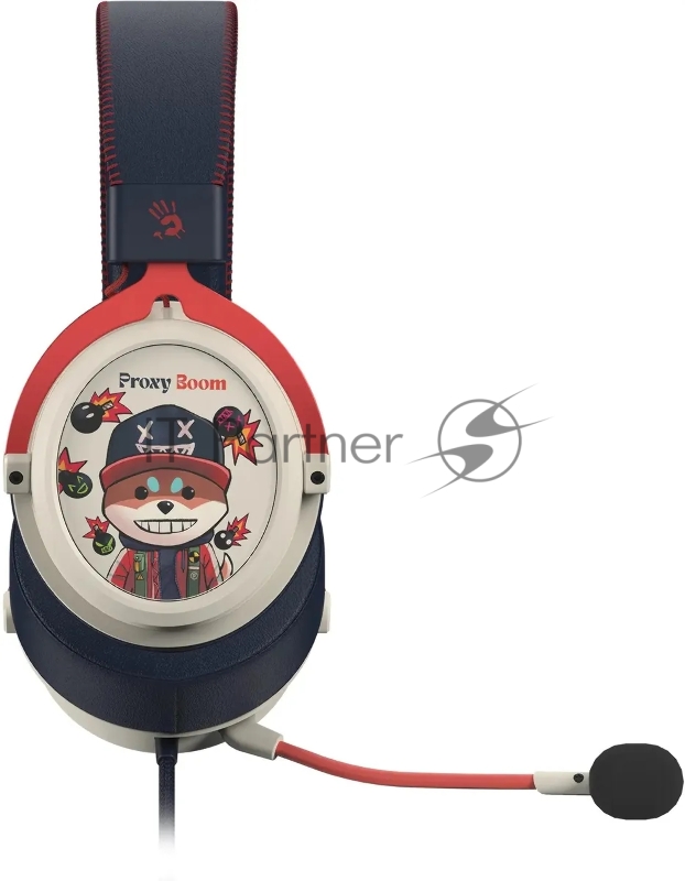 Наушники с микрофоном A4Tech Bloody M595 Proxy Boom бежевый/черный 2.3м мониторные USB оголовье (M595)