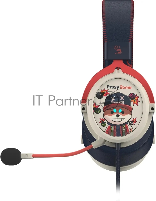 Наушники с микрофоном A4Tech Bloody M595 Proxy Boom бежевый/черный 2.3м мониторные USB оголовье (M595)