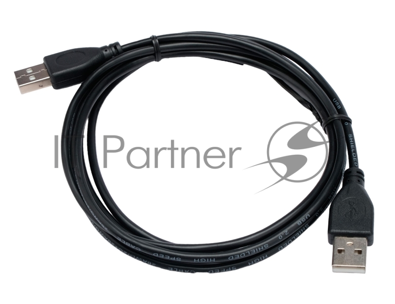 Кабель USB2.0 Cablexpert CC-USB2-AMAM-1.8M, AM/AM, экран, 28/26AWG, медь, Pro, 1.8м, черный, пакет