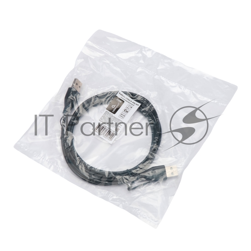 Кабель USB2.0 Cablexpert CC-USB2-AMAM-1.8M, AM/AM, экран, 28/26AWG, медь, Pro, 1.8м, черный, пакет