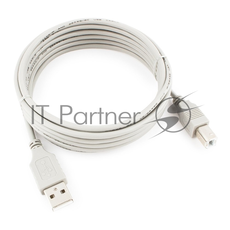 Кабель USB 2.0 Cablexpert CC-USB2-AMBM-10-N, AM/BM, медь, 3.0м, пакет