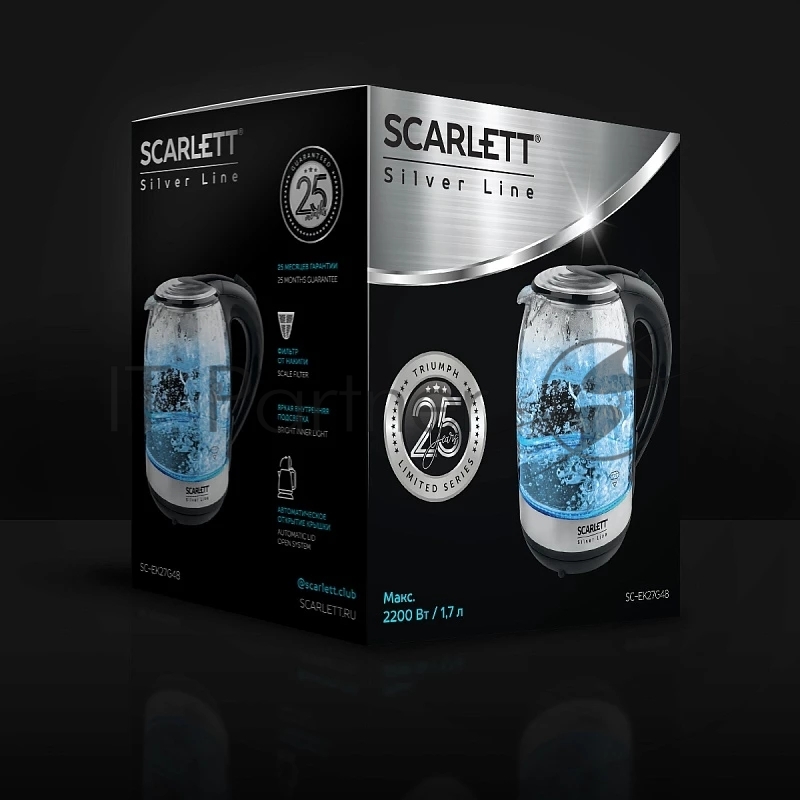Чайник SCARLETT SC-EK27G48 SILVER