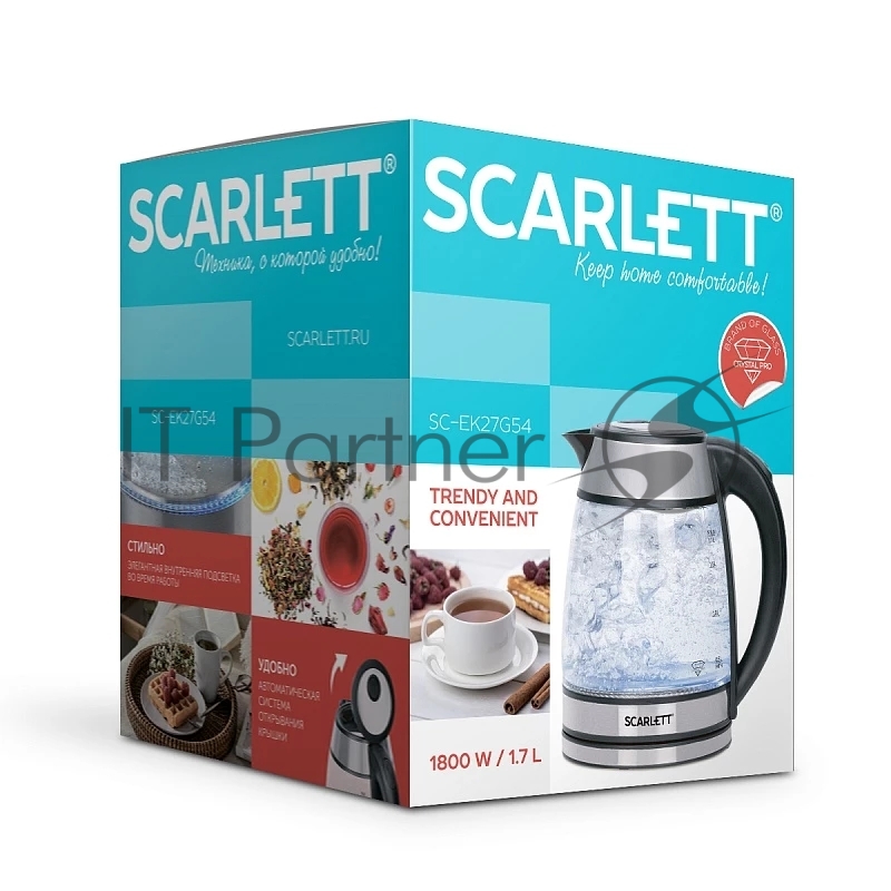 Чайник SCARLETT SC-EK27G54 SILVER