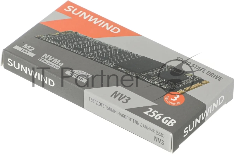 Накопитель SSD SunWind PCIe 3.0 x4 256GB SWSSD256GN3T NV3 M.2 2280