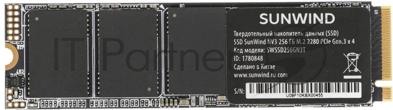 Накопитель SSD SunWind PCIe 3.0 x4 256GB SWSSD256GN3T NV3 M.2 2280