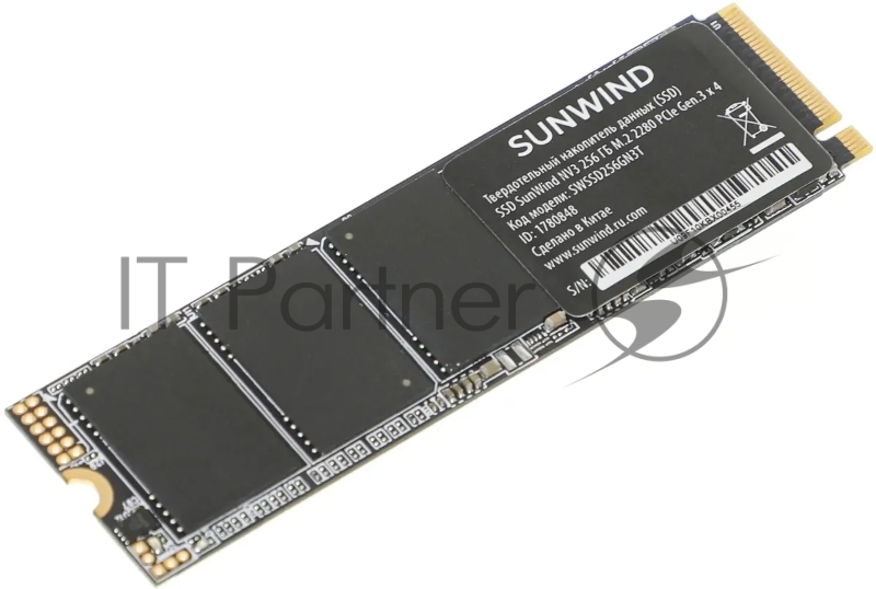 Накопитель SSD SunWind PCIe 3.0 x4 256GB SWSSD256GN3T NV3 M.2 2280