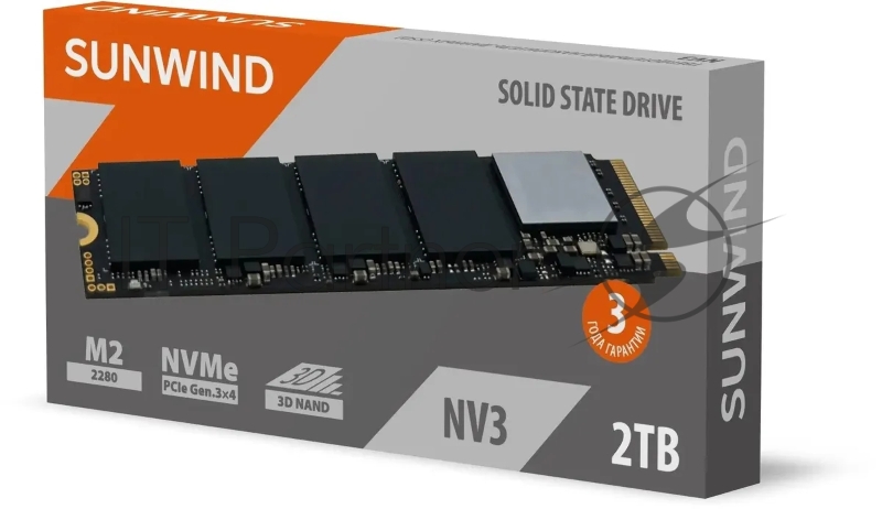 Накопитель SSD SunWind PCIe 3.0 x4 2TB SWSSD002TN3 NV3 M.2 2280