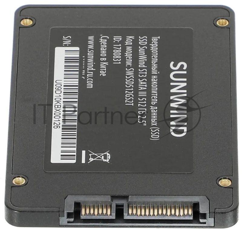 Накопитель SSD SunWind SATA-III 512GB SWSSD512GS2T ST3 2.5