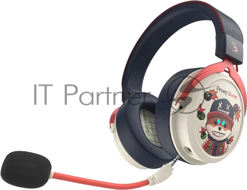 Наушники с микрофоном A4Tech Bloody MR595 Proxy Boom бежевый/черный мониторные BT/Radio оголовье (MR595)