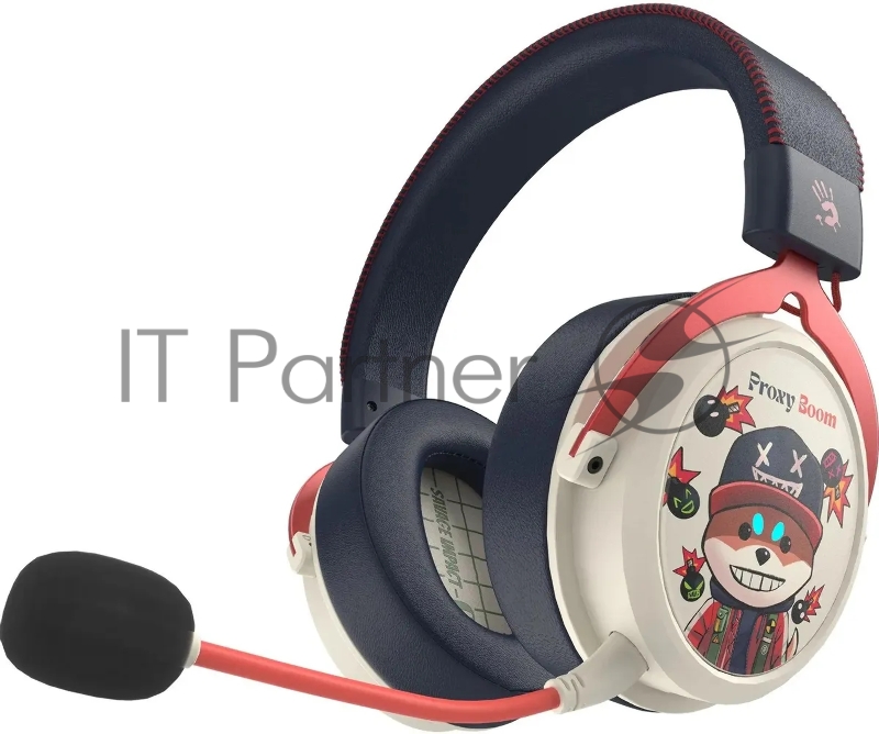 Наушники с микрофоном A4Tech Bloody MR595 Proxy Boom бежевый/черный мониторные BT/Radio оголовье (MR595)