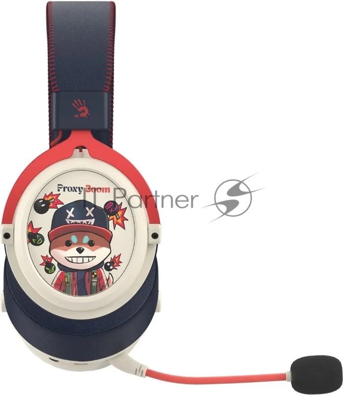 Наушники с микрофоном A4Tech Bloody MR595 Proxy Boom бежевый/черный мониторные BT/Radio оголовье (MR595)