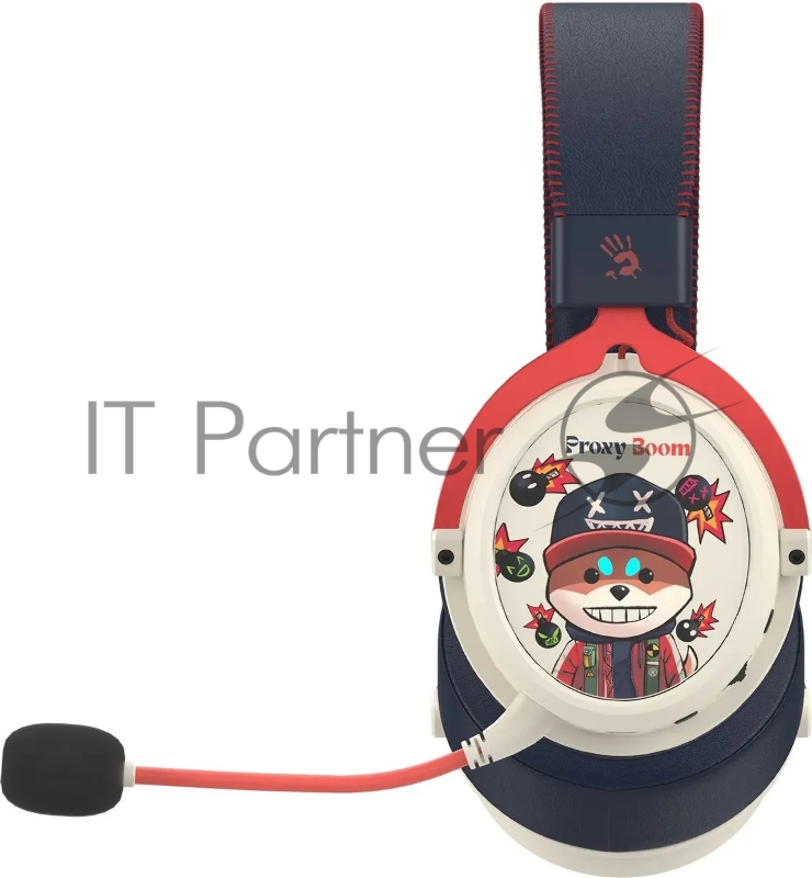 Наушники с микрофоном A4Tech Bloody MR595 Proxy Boom бежевый/черный мониторные BT/Radio оголовье (MR595)