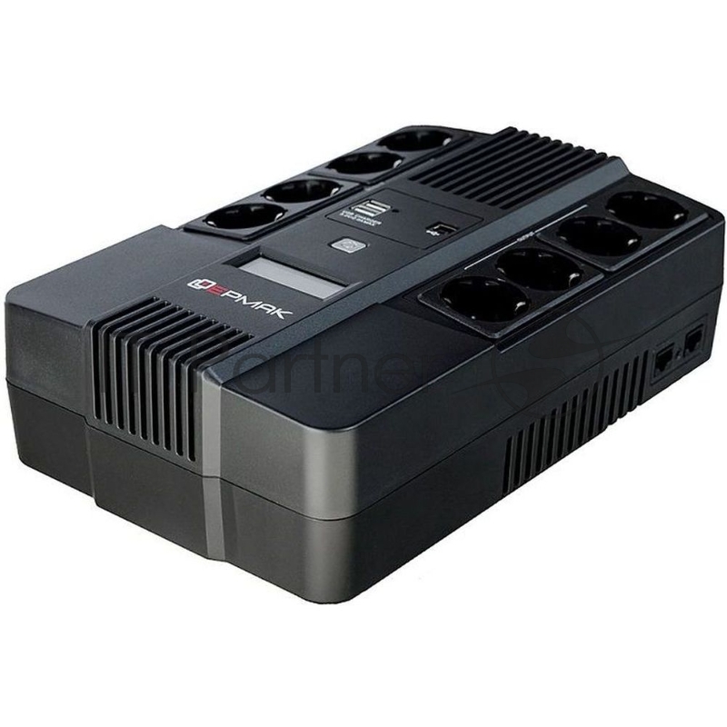 Источник бесперебойного питания Ермак 600 ВА/360 Вт, 8xSchuko, LED, USB (СБП ЕРМАК 220-220.0.6-28-ВНЛ)