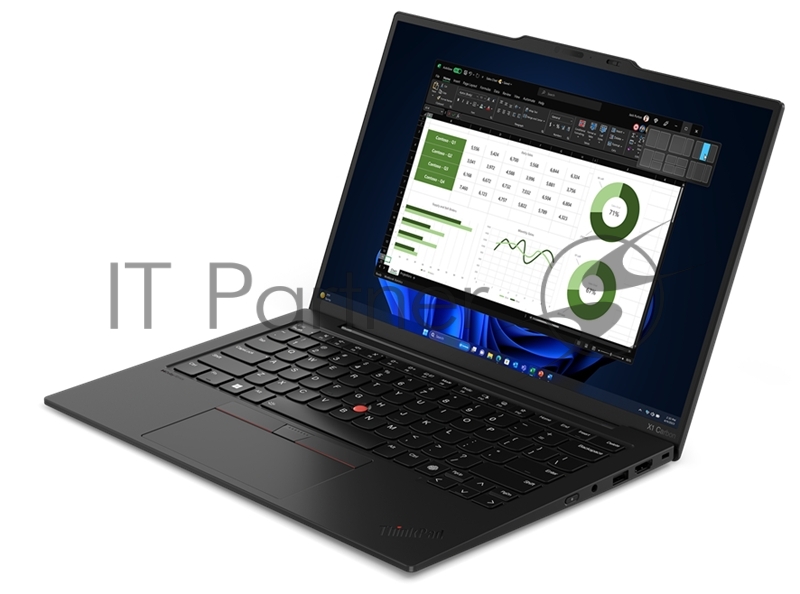 Ноутбук ThinkPad X1 Carbon Gen 12 14 WUXGA (1920x1200) IPS 400N, Intel Ultra 7 155U, 16GB DDR5, 512GB SSD M.2, Intel Graphics, WiFi6,BT, FPR, LTE, FHD Cam, KB Eng/Ru,65W USB-C, Win 11 Pro, 1Y, 1.09kg