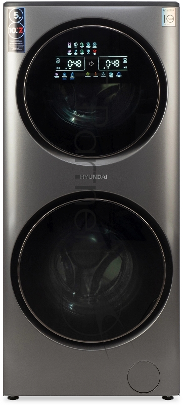 Стиральная машина Hyundai Proxima WMD9424 класс: A+++ загр.фронтальная макс.:15кг (с сушкой) темно-серебристый