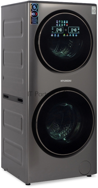 Стиральная машина Hyundai Proxima WMD9424 класс: A+++ загр.фронтальная макс.:15кг (с сушкой) темно-серебристый