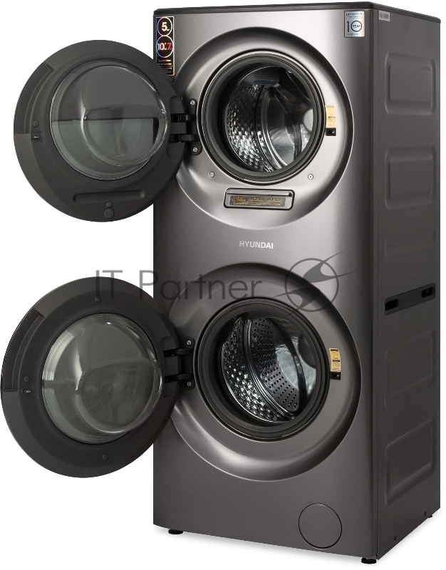 Стиральная машина Hyundai Proxima WMD9424 класс: A+++ загр.фронтальная макс.:15кг (с сушкой) темно-серебристый