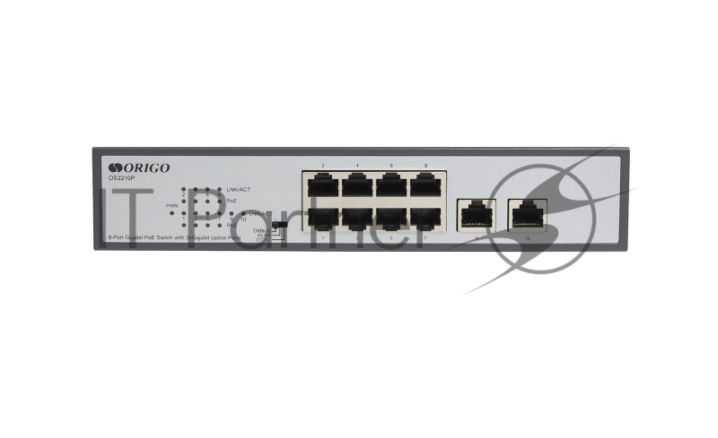 Неуправляемый PoE-коммутатор ORIGO Unmanaged Switch 8x1000Base-T PoE, 2x1000Base-T, PoE Budget 120W, Long-range PoE up to 250m, 19 w/brackets