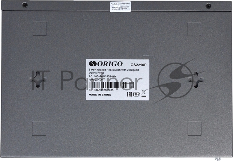 Неуправляемый PoE-коммутатор ORIGO Unmanaged Switch 8x1000Base-T PoE, 2x1000Base-T, PoE Budget 120W, Long-range PoE up to 250m, 19 w/brackets