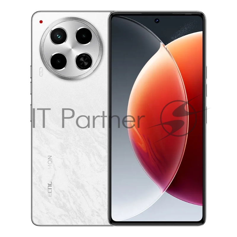 Смартфон Tecno CL7 CAMON 30 5G 8+256 Uyuni Salt White, 6.78 Asahi Glass, 20:9, 2436 x 1080 Mpix, 2.2GHz x2 + 2.0GHz x6 , 8 Core, 8GB RAM, 256GB, up to 1TB flash, 50Мп+AI+2Мп/50Мп, 2Sim, LTE, 4G, 5G, BT v5.3, WiFi, GPS/AGPS, Type-C, 5000mAh, Android 1