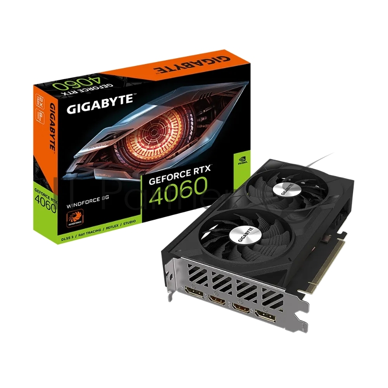 Видеокарта GIGABYTE RTX4060 WINDFORCE 8GB //RTX4060, HDMI*2, DP*2, 8G,D6