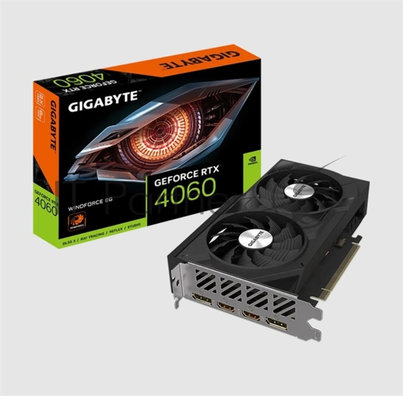 Видеокарта GIGABYTE RTX4060 WINDFORCE 8GB //RTX4060, HDMI*2, DP*2, 8G,D6