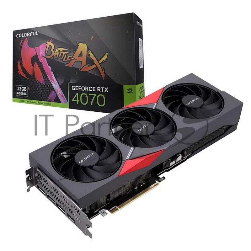 Видеокарта Colorful RTX4070 NB EX-V 12GB GDDR6X 192bit 3xDP HDMI 3FAN