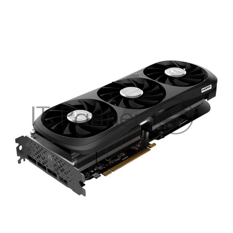 Видеокарта Zotac RTX4070 SUPER TRINITY ОС BLACK ED 12GB GDDR6X 192bit 3xDP HDMI 3FAN Premium Pack