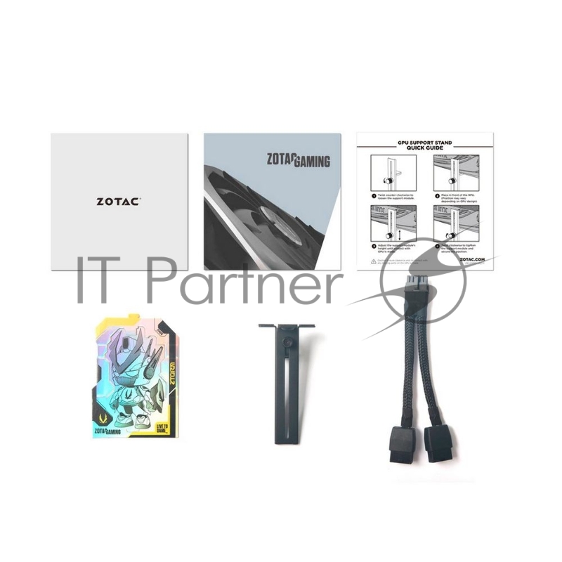 Видеокарта Zotac RTX4070 SUPER TRINITY ОС BLACK ED 12GB GDDR6X 192bit 3xDP HDMI 3FAN Premium Pack