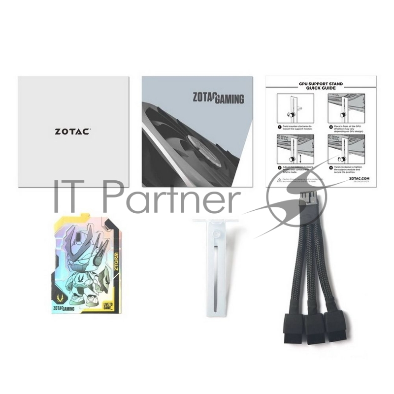 Видеокарта Zotac RTX4070Ti SUPER TRINITY OC WHITE ED 16GB GDDR6X 256bit 3xDP HDMI 3FAN Premium Pack