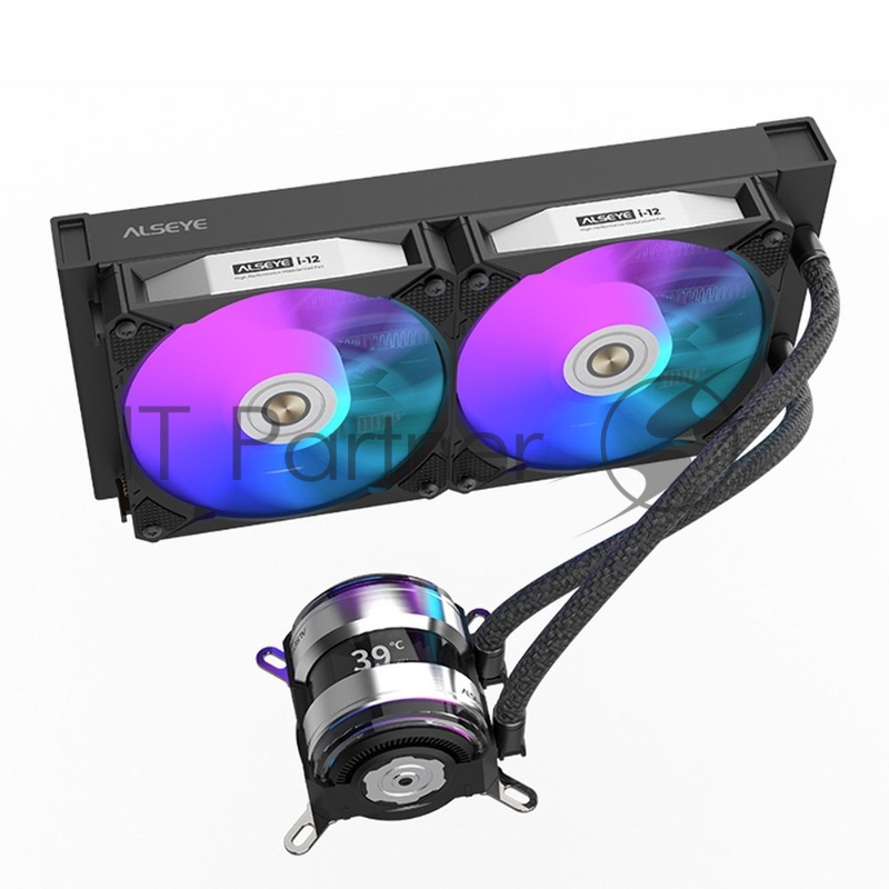 Жидкостная система охлаждения ALSEYE i240-B, Pump dimensions: L70*W70*H52.4 mm Pump speed: 3200RPM±10% Pump bearing: ceramic bearing