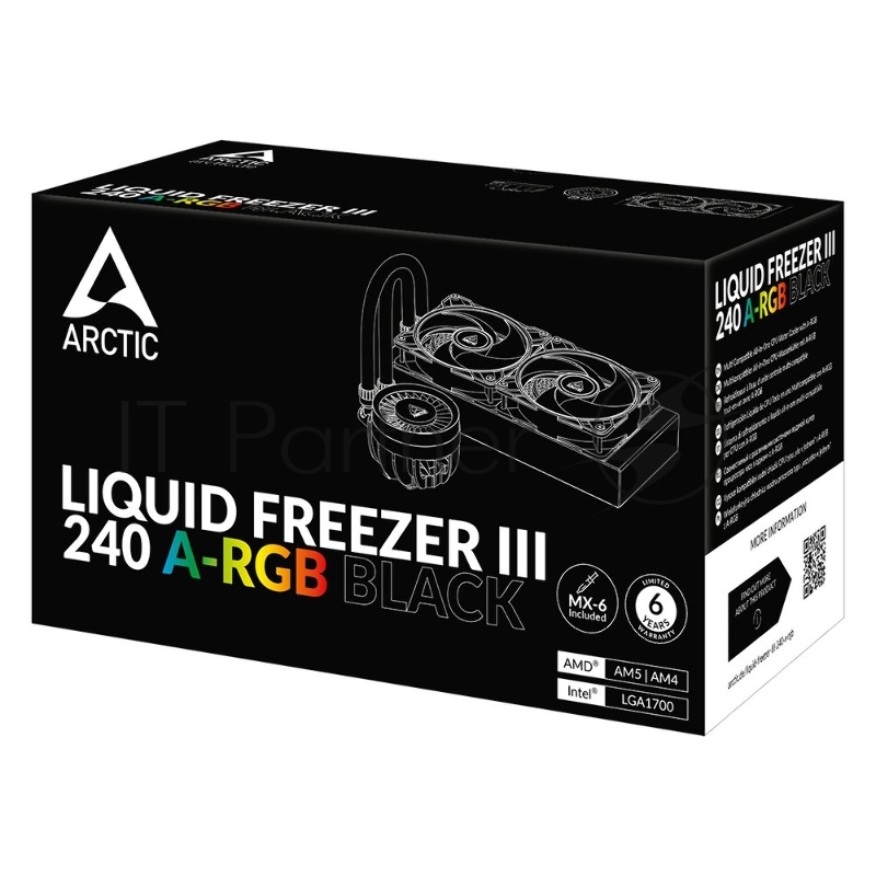 Жидкостная система охлаждения Arctic Cooling Arctic Liquid Freezer III-240 A-RGB Black Multi Compatible All-In-One CPU Water Cooler (ACFRE00142A)