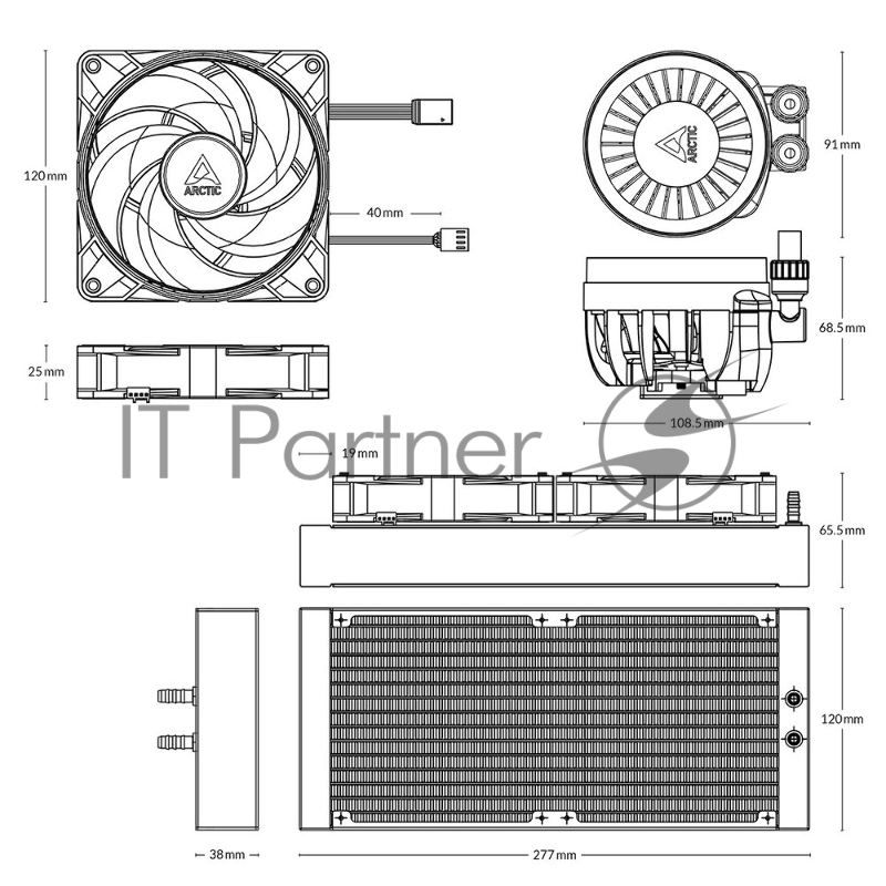 Жидкостная система охлаждения Arctic Cooling Arctic Liquid Freezer III-240 A-RGB Black Multi Compatible All-In-One CPU Water Cooler (ACFRE00142A)