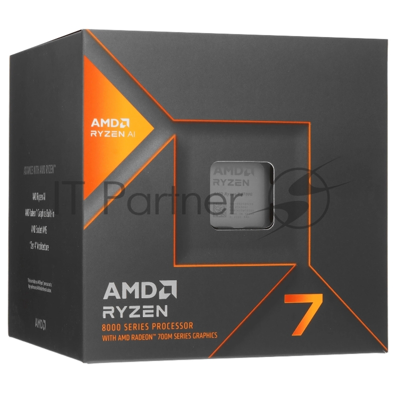 Центральный Процессор AMD RYZEN 7 8700G BOX (Phoenix, 4nm, C8/T16, Base 4,20GHz, Turbo 5,10GHz, RDNA 3.0 Graphics, L3 16Mb, TDP 65W, SAM5)