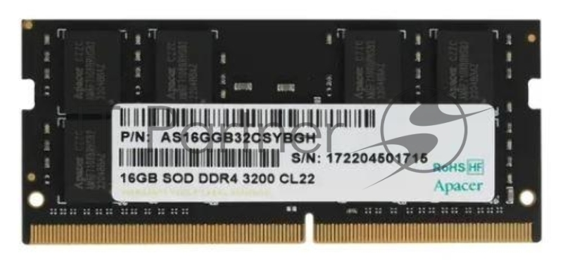 Оперативная память Apacer 16GB DDR4 3200MHz PC25600 SODIMM SO ES.16G21.GSH