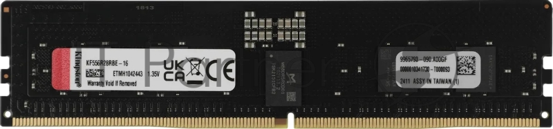 Модуль памяти Kingston 16GB DDR5 5600 FURY Renegade Pro RDIMM Black EXPO ECC Registered DIMM (Single Module) 1RX8 28-34-34 1.35V 288-pin 16Gbit