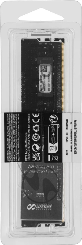 Модуль памяти Kingston 16GB DDR5 6400 FURY Renegade Pro RDIMM Black EXPO ECC Registered DIMM (Single Module) 1RX8 32-39-39 1.4V 288-pin 16Gbit