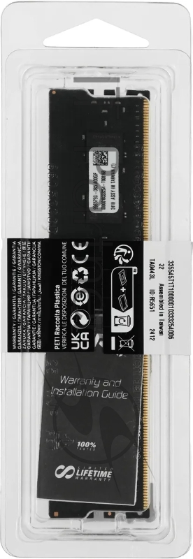 Модуль памяти Kingston 32GB DDR5 4800 FURY Renegade Pro RDIMM Black PnP ECC Registered DIMM (Single Module) 1RX4 36-38-38 1.1V 288-pin 16Gbit