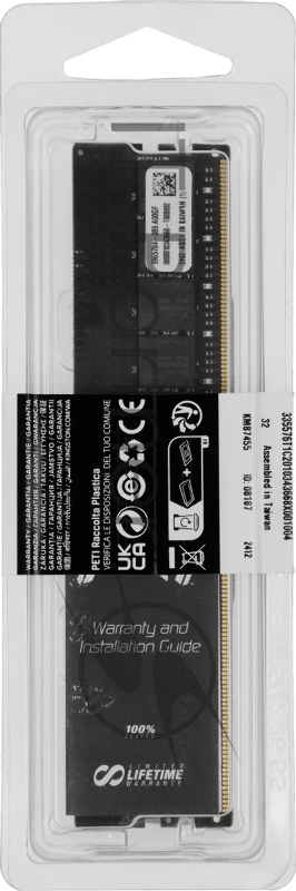 Модуль памяти Kingston 32GB DDR5 5600 FURY Renegade Pro RDIMM Black XMP ECC Registered DIMM (Single Module) 1RX4 36-38-38 1.25V 288-pin 16Gbit