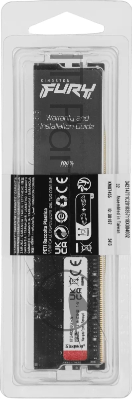 Модуль памяти Kingston 32GB DDR5 6400 FURY Renegade Pro RDIMM Black EXPO ECC Registered DIMM (Single Module) 2RX8 32-39-39 1.4V 288-pin 16Gbit