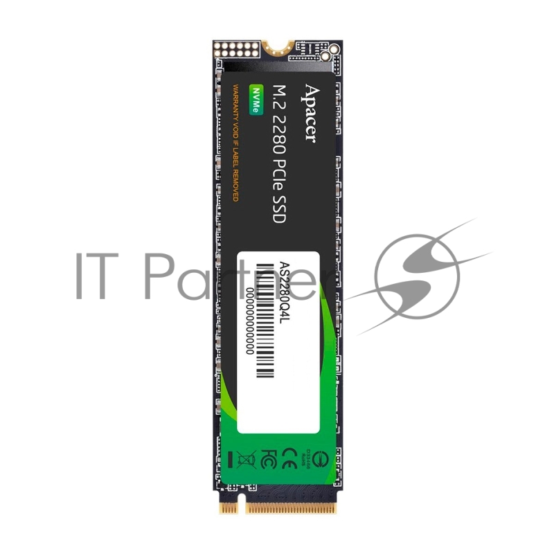 Накопитель Apacer SSD AS2280Q4L 2TB M.2 2280 PCIe Gen4x4, R3600/W2800 Mb/s, 3D NAND, MTBF 1.5M, NVMe 1.4, 1200TBW, Retail, 3 years (AP2TBAS2280Q4L-1)