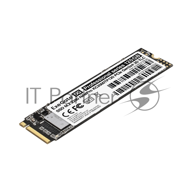 Накопитель SSD M.2 2280 120GB ExeGate NextPro KC2000TP120 (PCIe Gen3x4, NVMe, 22x80mm, 3D TLC)