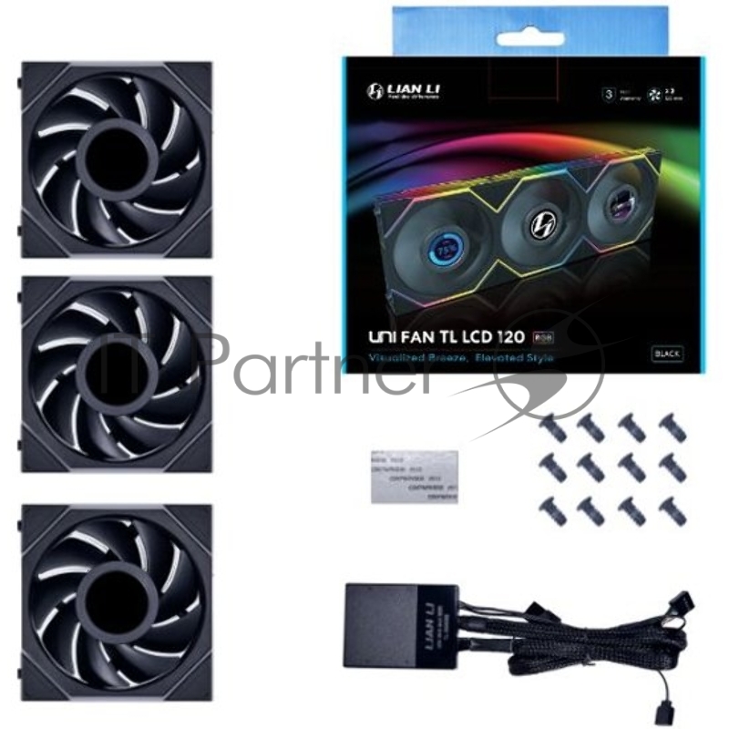 Корпусный вентилятор LIAN LI UNI FAN TL LCD (3pcs) Black