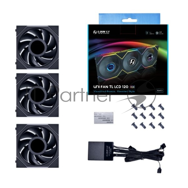 Корпусный вентилятор LIAN LI UNI FAN TL LCD (3pcs) Black