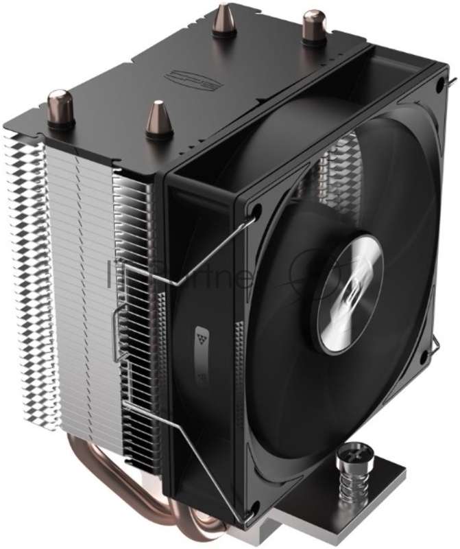 Кулер для процессора PCCooler R200 S115X/1200/1700/AM4/AM5 (TDP 110W, 90mm Non LED Fan, 2 тепловые трубки 6мм, 2200RPM, 28,3dBa)