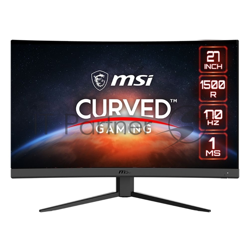 Монитор MSI G27CQ4 E2 27 16:9 WQHD(2560x1440) VA Curve 1500R,1ms(MPRT), 3000:1, 100M:1, 250nit, 178/178, 2xHDMI 2.0b, DP 1.2a, Tilt,VESA,170Hz,Black,1y w-ty