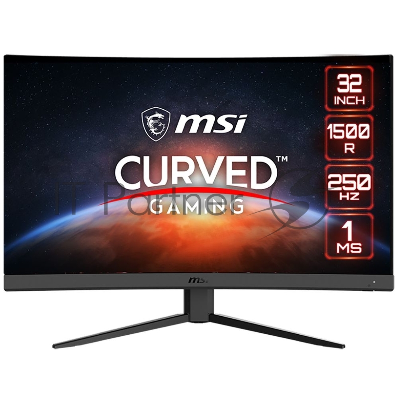 Монитор MSI G32C4X 31,5 16:9 FHD(1920x1080) VA Curve 1500R,1ms(MPRT), 3000:1, 100M:1, 300nit, 178/178, 2xHDMI 2.0b, DP 1.2a, Tilt,VESA,250Hz,Black,1y w-ty